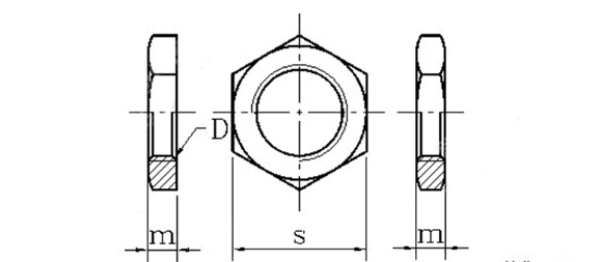 GB808特薄螺母結(jié)構(gòu)圖