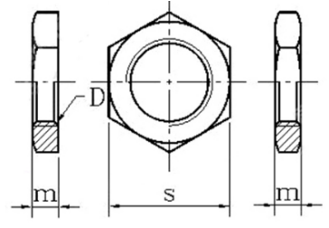 GB808特扁螺母結(jié)構(gòu)圖